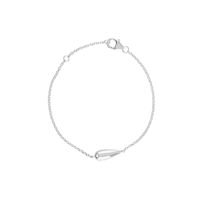Lucy Quartermaine Single Drop Bracelet In Silver