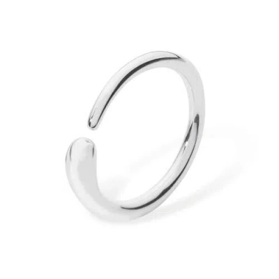 Lucy Quartermaine Single Drop Ring In Sterling Silver