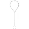 Lucy Quartermaine Skinny Drip Hand Chain In Sterling Silver