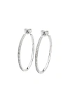 Lucy Quartermaine Skinny Drip Large Hoop In Metallic