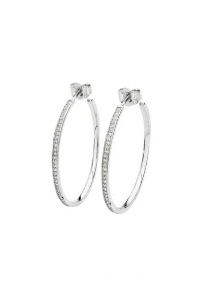 Lucy Quartermaine Skinny Drip Large Hoop In Metallic