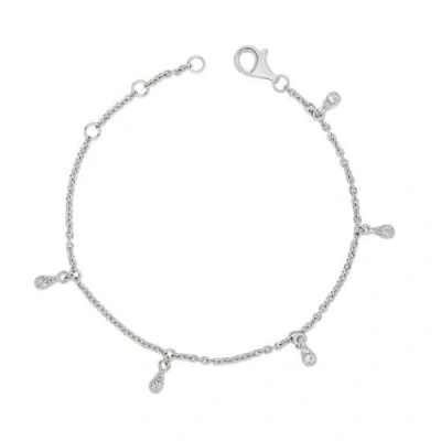 Lucy Quartermaine Skinny Drip Multi Bracelet In Sterling Silver