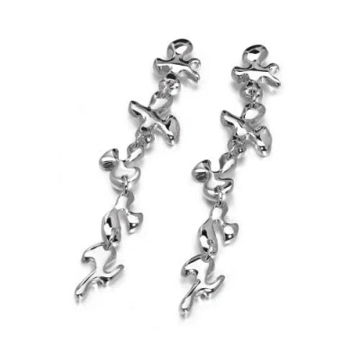 Lucy Quartermaine Splash Earrings In Sterling Silver
