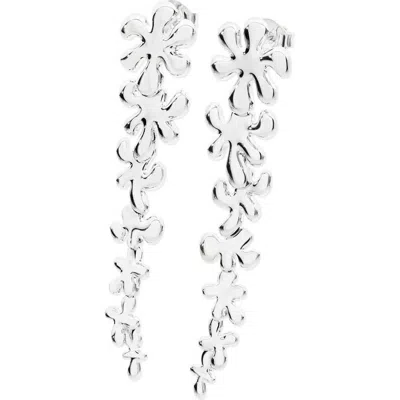 Lucy Quartermaine Splash Taper Drop Earring In Sterling Silver