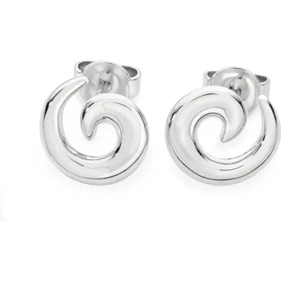 Lucy Quartermaine Swirl Studs In Sterling Silver