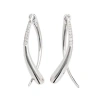 Lucy Quartermaine Sycamore Front And Back Earrings In Sterling Silver