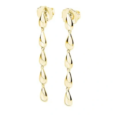 Lucy Quartermaine Tear Drop Earrings In Gold