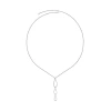 Lucy Quartermaine Tri Petal Long Pendant In Silver