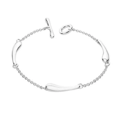 Lucy Quartermaine Triple Drop Bracelet In Silver