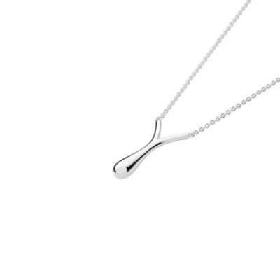 Lucy Quartermaine V Drop Pendant In Sterling Silver