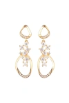 Lucy Quartermaine Volcan Earrings With White Topaz In Gold