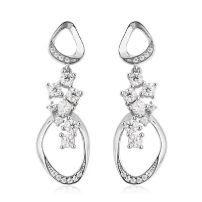 Lucy Quartermaine Volcan Earrings With White Topaz In Sterling Silver
