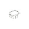 Lucy Quartermaine Waterfall Five Drip Ring In Sterling Silver