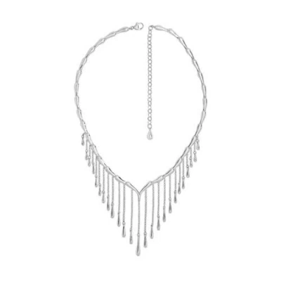 Lucy Quartermaine Waterfall Necklace In Sterling Silver