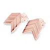 Lucy Quartermaine Women's Arrow Studs In Rose Gold Vermeil In Gold