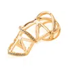 Lucy Quartermaine Art Deco Armour Ring In Gold