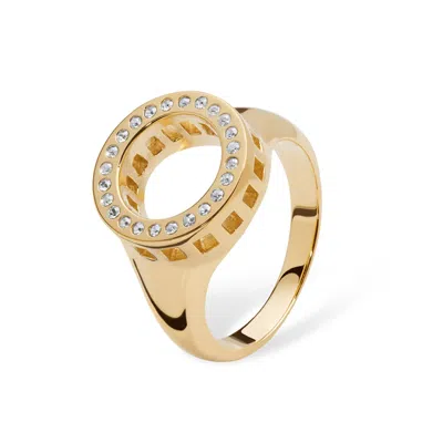 Lucy Quartermaine Women's Art Deco Halo Ring In Gold Vermeil