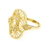 Lucy Quartermaine Women's Art Deco Oval Ring In Gold Vermeil In Gold