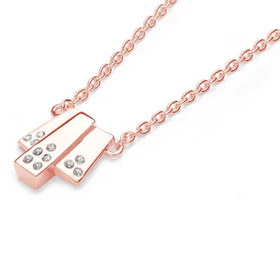 Lucy Quartermaine Women's Art Deco Triple Layer Pendant In Rose Gold Vermeil In Pink