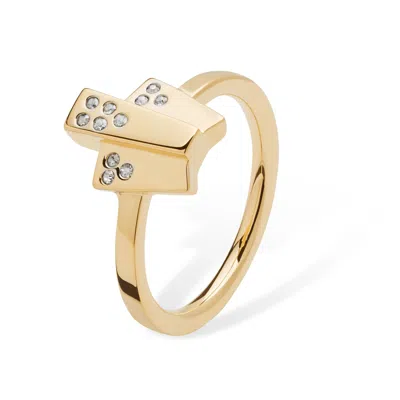 Lucy Quartermaine Women's Art Deco Triple Layer Ring In Gold Vermeil