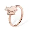 Lucy Quartermaine Women's Art Deco Triple Layer Ring In Rose Gold Vermeil In Gold