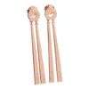 Lucy Quartermaine Women's Art Deco Two Linea Drop Earrings In Rose Gold Vermeil In Gold
