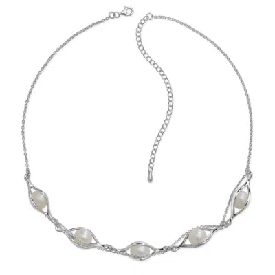 Lucy Quartermaine Women's Couture Pearl Silver Necklace