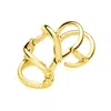 Lucy Quartermaine Women's Drop Armour Ring With Double Hinge In Gold Vermeil In Gold