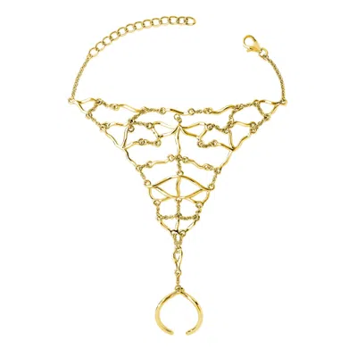 Lucy Quartermaine Women's Elements Hand Chain In Gold Vermeil
