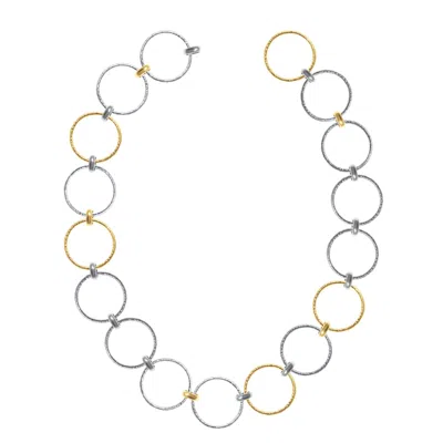Lucy Quartermaine Women's Gold / Silver Multi Finish Hula Necklace In Gold/silver