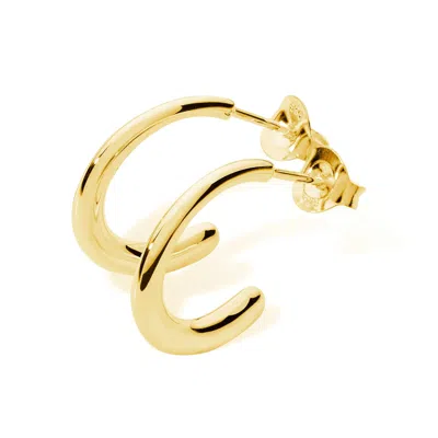 Lucy Quartermaine Women's Mini Drop Hoops In Gold Vermeil