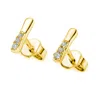 Lucy Quartermaine Women's Mini Skinny Drop Studs In Gold Vermeil In Gold