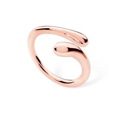 Lucy Quartermaine Women's Open Drop Ring In Rose Gold Vermeil In Pink