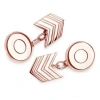 Lucy Quartermaine Women's Rose Gold Art Deco Cufflinks 18ct Rose Vermeil In Gold
