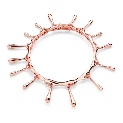 Lucy Quartermaine Women's Rose Gold Short Drop Bangle In Metallic