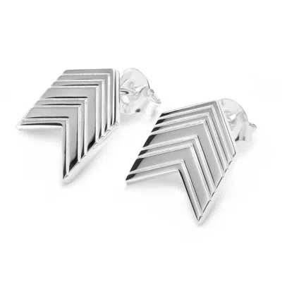 Lucy Quartermaine Women's Silver Arrow Studs