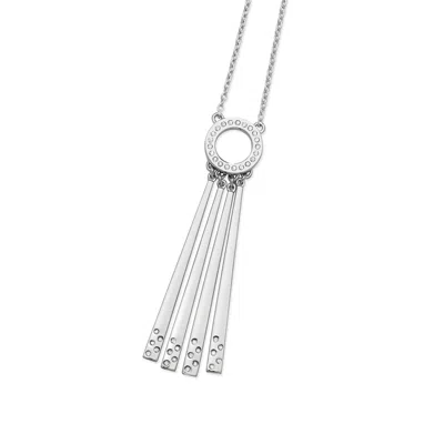 Lucy Quartermaine Women's Silver Art Deco Four Strand Necklace
