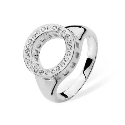 Lucy Quartermaine Women's Silver Art Deco Halo Ring In Metallic