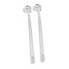 Lucy Quartermaine Women's Silver Art Deco One Linea Drop Earrings In Metallic