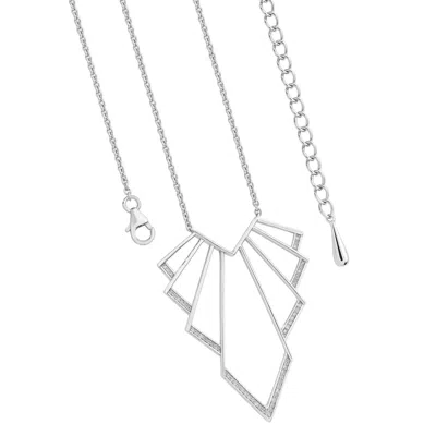Lucy Quartermaine Chrysler Art Deco Pendant In Sterling Silver