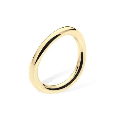 Lucy Quartermaine Women's Silver Curve Midi Ring In Gold Vermeil