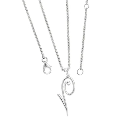 Lucy Quartermaine Women's Silver Dainty Q Pendant