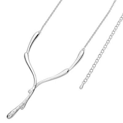 Lucy Quartermaine Women's Silver Dipped Drop Necklace