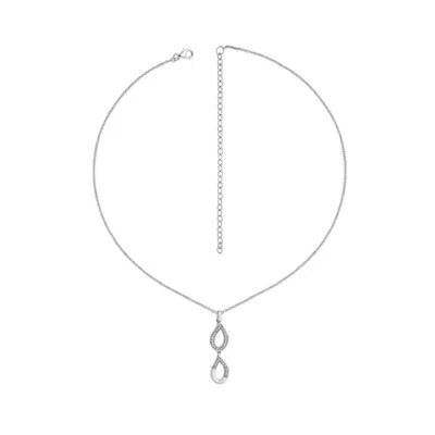 Lucy Quartermaine Women's Silver Double Melting Diamond Pendant