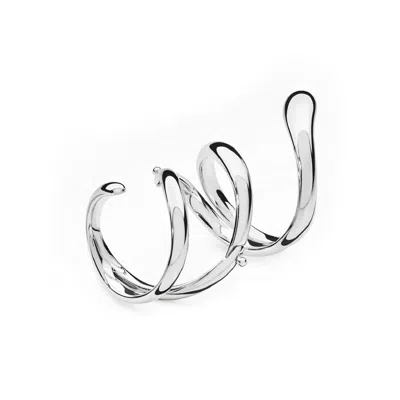 Lucy Quartermaine Women's Silver Drop Armour Ring