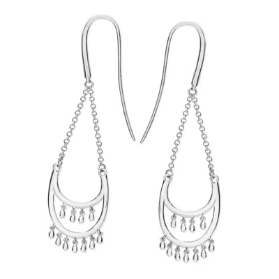 Lucy Quartermaine Women's Silver Drop Chandelier Earrings