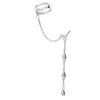 Lucy Quartermaine Women's Solid Sterling Silver Drop Earring With Cuff In Silver