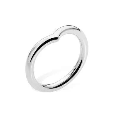 Lucy Quartermaine Women's Silver Drop Wishbone Ring In Metallic