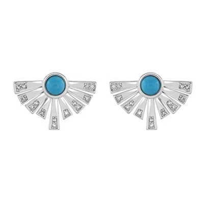 Lucy Quartermaine Women's Silver Egyptian Turquoise Studs
