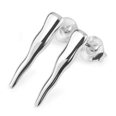 Lucy Quartermaine Women's Silver Icicle Studs